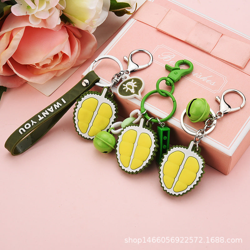 Wholesale Creative Food Simulation Fries Popcorn Keychain Small Pendant Soft Glue